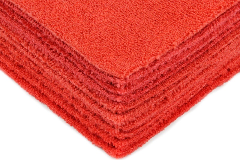 Eurow Ultrasonic Cut 300 GSM Microfiber Cleaning Towels, Streak-Free, Lint-Free, Ultra Absorbent, Scratch-Safe, for Auto Detailing, Home, Kitchen & Multipurpose Use, 16x16, 12-Pack, Red - Image 3